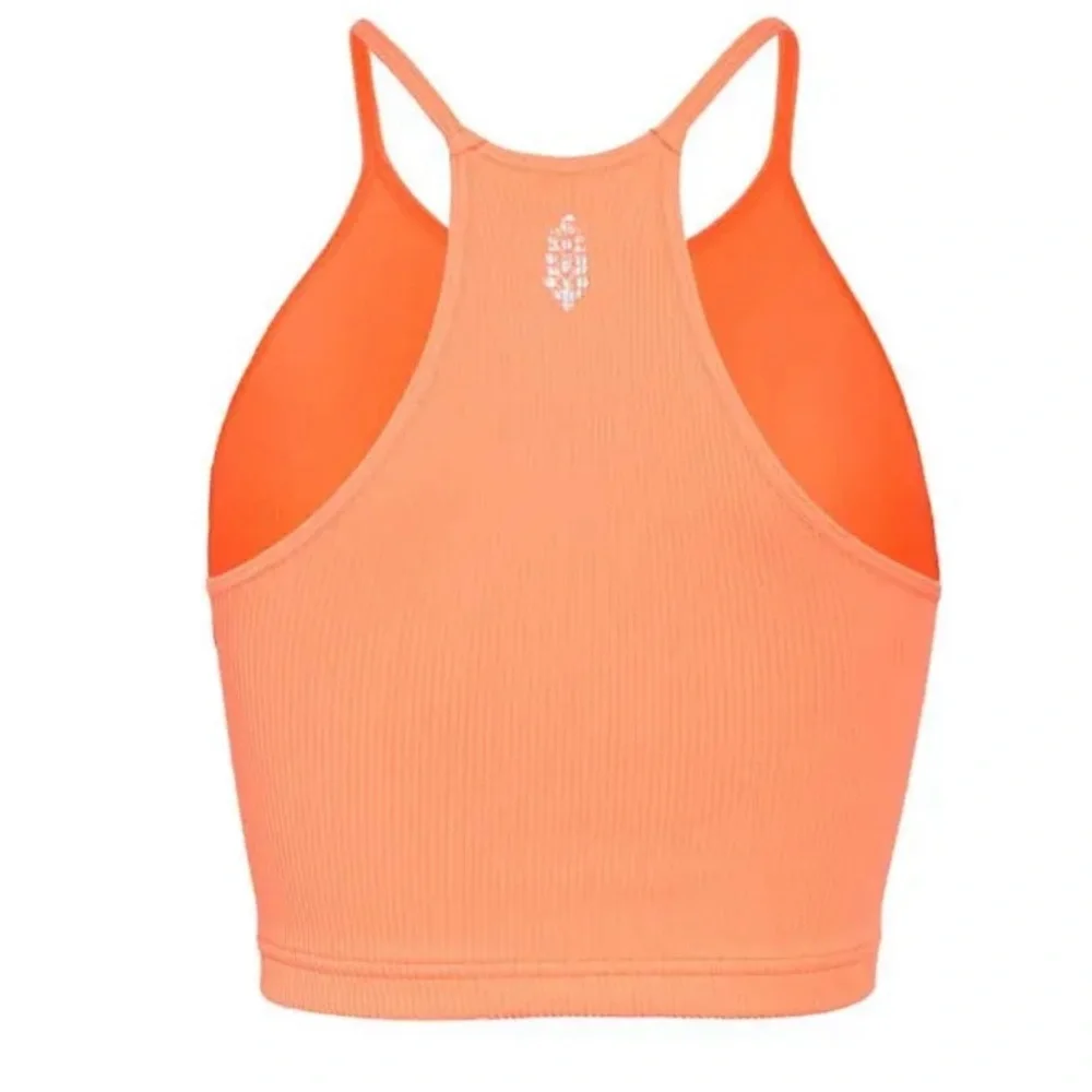 NWT Free People Movement Crop Run Tank in Peach Horizon Size Medium/Large